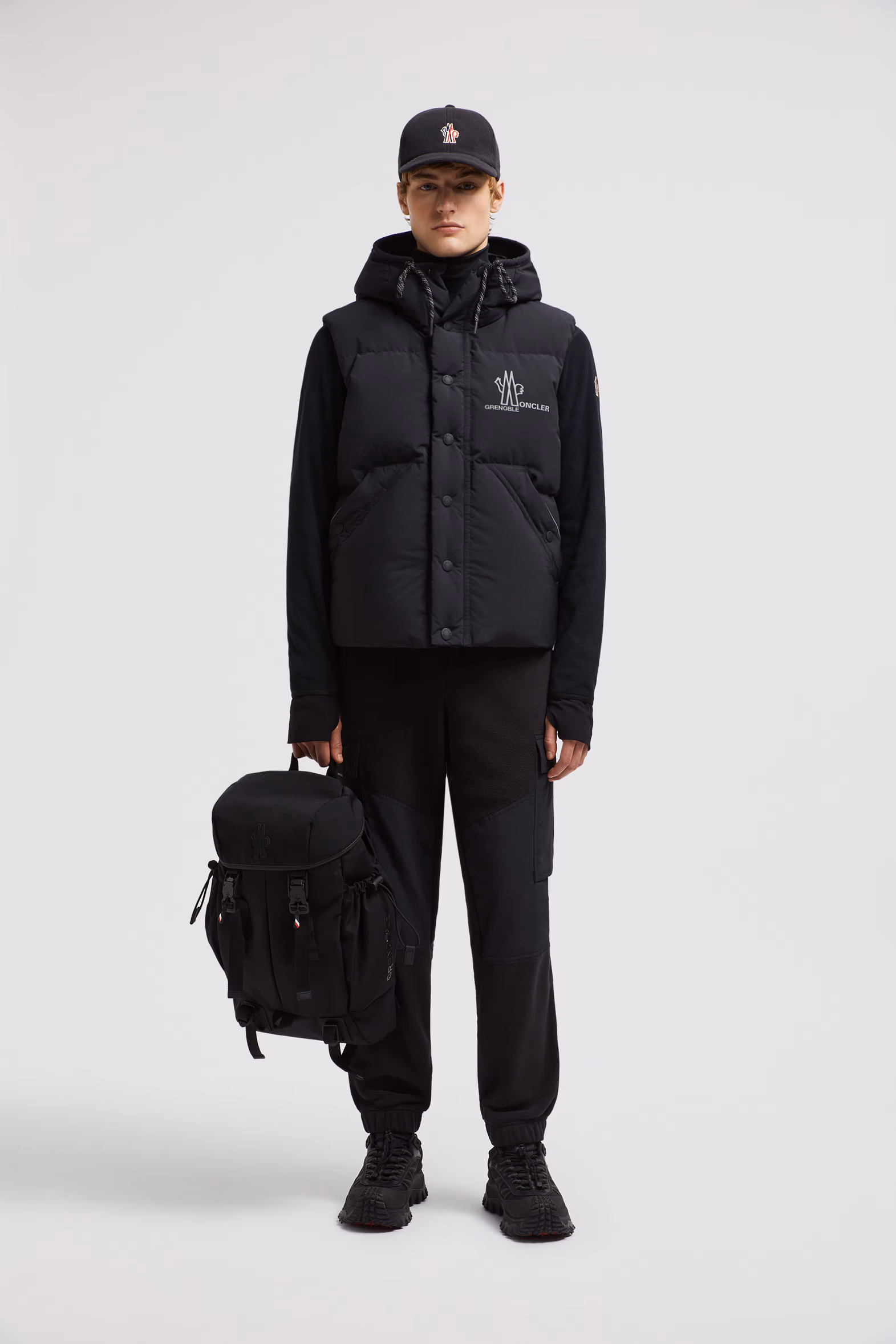 Baldy Hooded Down Vest Men Black Moncler 0